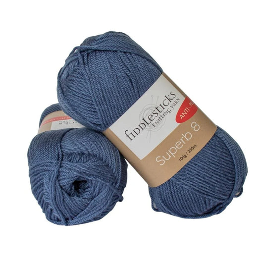 Fiddlesticks superb 8 ply denim blue