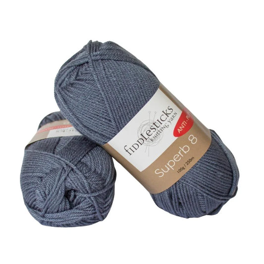 Fiddlesticks superb 8 ply steel blue