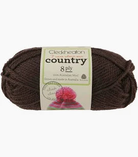 cleckheaton country 8 ply brown